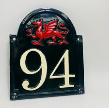 Placa de número de casa do dragão galês País de Gales placa de porta personalizada endereço residencial plano comprar usado  Enviando para Brazil