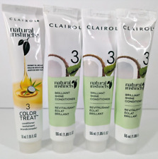 LOT 4🌿Clairol Natural Instincts "3" Brilliant Shine Conditioner 1.85 fl oz EACH, used for sale  Shipping to South Africa