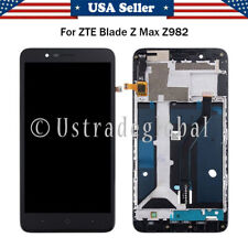 For ZTE BLADE Z MAX Z982 MetroPCS LCD Touch Screen Digitizer + Frame Replacement for sale  Shipping to South Africa