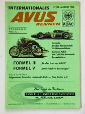 Carreras de autos y motocicletas AVUS (Alemania) F3 1966 programa 28-9 de agosto segunda mano  Embacar hacia Argentina
