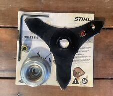 1 Stihl 4112 713 4100 25.4 mm/ 1" Brush Knife Steel Blade & Adapter Kit Used for sale  Shipping to South Africa
