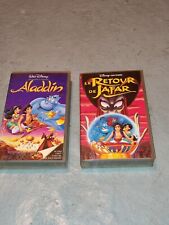 2 Cassettes VHS SECAM - Walt Disney - Aladdin et le retour de Jafar  - VF 1994 d'occasion  Fontenay-sous-Bois