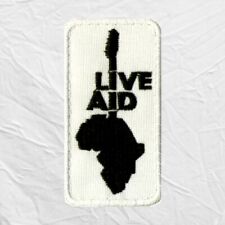 Parche bordado con logotipo de concierto Queen Live AID guitarra rock africana segunda mano  Argentina 