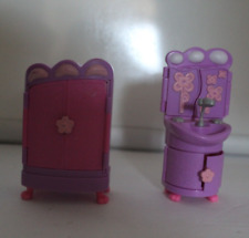 Armário mágico Polly Pocket guarda-roupa e pia de banheiro vaidade 2006 comprar usado  Enviando para Brazil