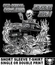 Used, 1955 OLD SCHOOL MUSCLE DADDY HOT ROD OUTLAW GASSER DRAG CAR SKULL T-SHIRT OM2 for sale  Shipping to Canada