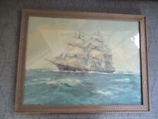 Vintage framed ship for sale  Camden