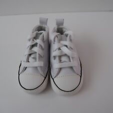 Zapatos para cuna de bebé Converse First Star blancos medios talla 2c parte inferior suave, usado segunda mano  Embacar hacia Argentina