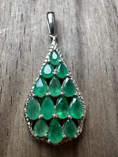 Emerald gemstone 925 for sale  LONDON