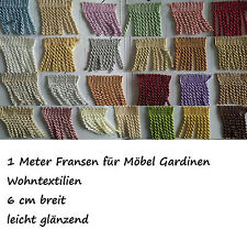  1m Fransen Drellierfranse Heimtextilien Gardinen Sofa Kissen 6cm 26 Farben, usado comprar usado  Enviando para Brazil
