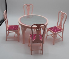 Antigo 1984 Mattel Barbie SWEET ROSES mesa de jantar espelho reversível 4 cadeiras comprar usado  Enviando para Brazil