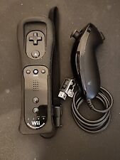 Nintendo Official OEM Wii Motion Plus Remote Black With Nunchuck & Sleeve for sale  Shipping to South Africa