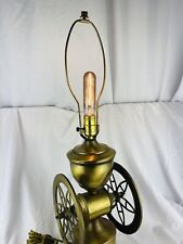 ATQ Brass Coffee Grinder Mill DOUBLE WHEEL TABLE LAMP LIGHT - WORKS! for sale  Shipping to South Africa