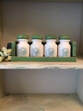 wall mounted spice rack with jars, used for sale  THIRSK