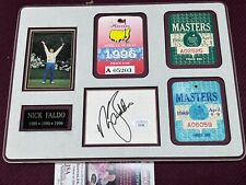 Nick Faldo JSA Golf assinado corte assinatura e original 1989 1990 1996 emblema Masters comprar usado  Enviando para Brazil