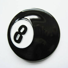 8-Ball Billiard Pool Metal Belt Buckle, used for sale  Shipping to South Africa
