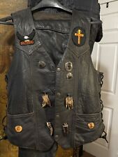 thick leather motorcycle vest for sale  Lagrange