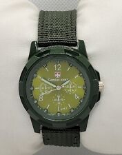 Reloj de cuarzo analógico para hombre Gemius Army deportivo redondo totalmente verde con hebilla de lona segunda mano  Embacar hacia Argentina