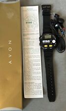 Vintage Avon Relógio Esportivo Digital Rádio FM Tom Preto - Caixa de Fones de Ouvido Não Testada comprar usado  Enviando para Brazil