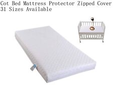 WATERPROOF BABY  MATTRESS PROTECTOR TODDLER COT BED  QUILTED ZIPPED COVER ONLY for sale  Shipping to South Africa