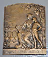 Plaque bronze contemplation d'occasion  Pont-Évêque