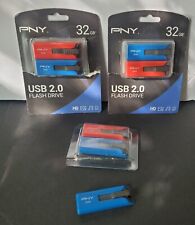 PNY 32GB USB 2.0 Flash Drive 7-Pack Red & Blue P-FD32GX2PNY-GE New Has Games. for sale  Shipping to South Africa
