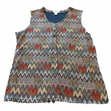 Blusa/túnica feminina Coldwater Creek sem mangas tamanho 2XL abotoada poli/elastano , usado comprar usado  Enviando para Brazil