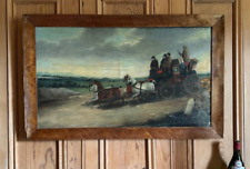 Large antique oil for sale  Shipping to Ireland