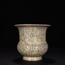 Usado, 6,0" porcelana antiga canção dinastia forno ge porcelana esmalte bege lce pote de crack comprar usado  Enviando para Brazil