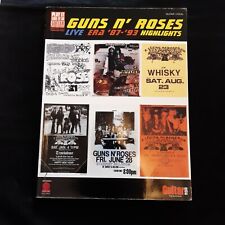 Guns n Roses Live Era 87-93 Highlights Guitar and Vocals Tab Music Book 2001 comprar usado  Enviando para Brazil