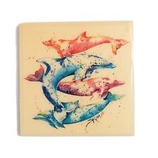 Dolphins art tile for sale  Burnsville