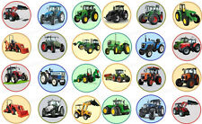 Tractor Edible Cake Picture Party Decoration Muffin Toppers Birthday New Cupcake Bull til salgs  Frakt til Norway