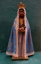 FIGURA DE YESO VIRGEN MARY NEGRA con NIÑO JESÚS De Colección 240mm ESTATUA segunda mano  Embacar hacia Argentina