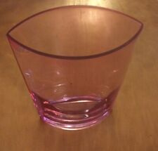 Vaso de vidro rosa transparente oval 8 1/4"  comprar usado  Enviando para Brazil