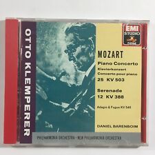 OTTO KLEMPERER MOZART Piano Concerto Serenade Adagio & Fugue CD EMI Germany 1990 for sale  Shipping to South Africa