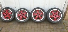 15 x 7 15" DEEP DISH 4 STUD ALLOY WHEELS TO FIT VW AUDI VAUXHALL WITH GOOD TYRES for sale  LUTON