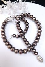 Used, QVC HONORA Iridescent Bronze Brown Freshwater Pearl Necklace 925 Sterling Clasp for sale  CHESTERFIELD