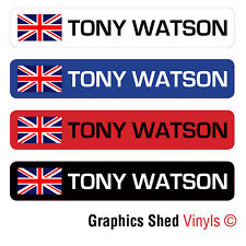 6 x PERSONALISED BIKE FRAME NAME STICKERS ROAD CYCLE CYCLING FRAME HELMET DECALS for sale  STAFFORD