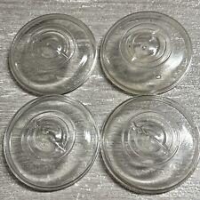 (4) Tapas de frasco de masón tipo fianza de vidrio vintage segunda mano  Embacar hacia Mexico