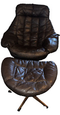 Danish leather swivel for sale  Inverness