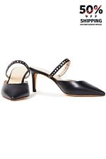 RRP€325 IRO Leather Mule Shoes FR37 UK4.5 US6.5 Heel Grommets Made in Portugal for sale  Shipping to South Africa