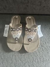 Used, Pavers Ladies Light Gold Toe Post Sandals Size 2 Brand New With Tags for sale  Shipping to South Africa