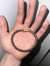 Pulsera de cuero Louis Vuitton monograma negro y dorado segunda mano  Embacar hacia Argentina