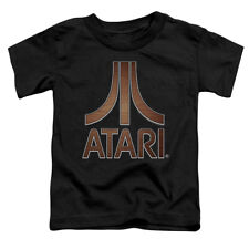 Camiseta Atari infantil clássica logotipo emblema madeira preta comprar usado  Enviando para Brazil