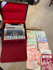 Used, HOHNER  hohner accordian twenty-L w/ case music stand & music metal flake gold for sale  Shipping to South Africa