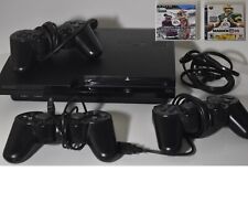 *2 juegos adicionales* consola Sony PlayStation 3 Slim 120 GB negra con 3 controladores segunda mano  Embacar hacia Argentina