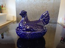 Blue ceramic hen for sale  KIRKWALL