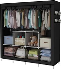 Portable Wardrobe Clothes Storage Wardrobe Shelves Organiser 4 Hangers , used for sale  Shipping to South Africa