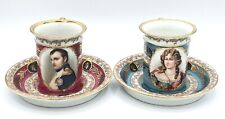 Duc D'Angoulemelater Dihl Porcelain Napoleon Bonaparte  Josephine Cups & Saucers for sale  Shipping to South Africa