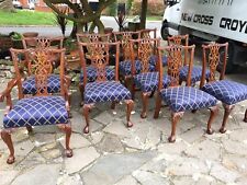 10 sillas de comedor de bola y garra talladas estilo Chippendale segunda mano  Embacar hacia Argentina