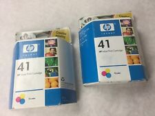 Lote de 2 cartuchos de tinta genuínos HP 41 tricolor (51641A) comprar usado  Enviando para Brazil